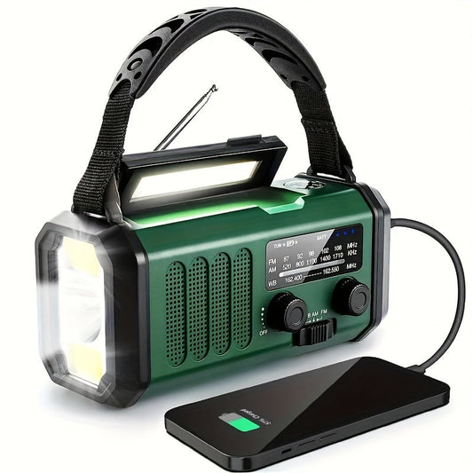 Skorter | Solar emergency radio with power bank – crank radio with LED flashlight for camping & outdoor