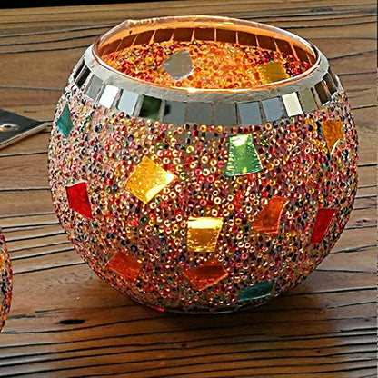 Skorter | European Retro Glass Mosaic Tealight Holder