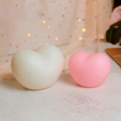 Skorter | LuvSphere Silicone LED Night Light | Heart-Shaped Design | Table Lamp | Warm Mood Light | Decorative