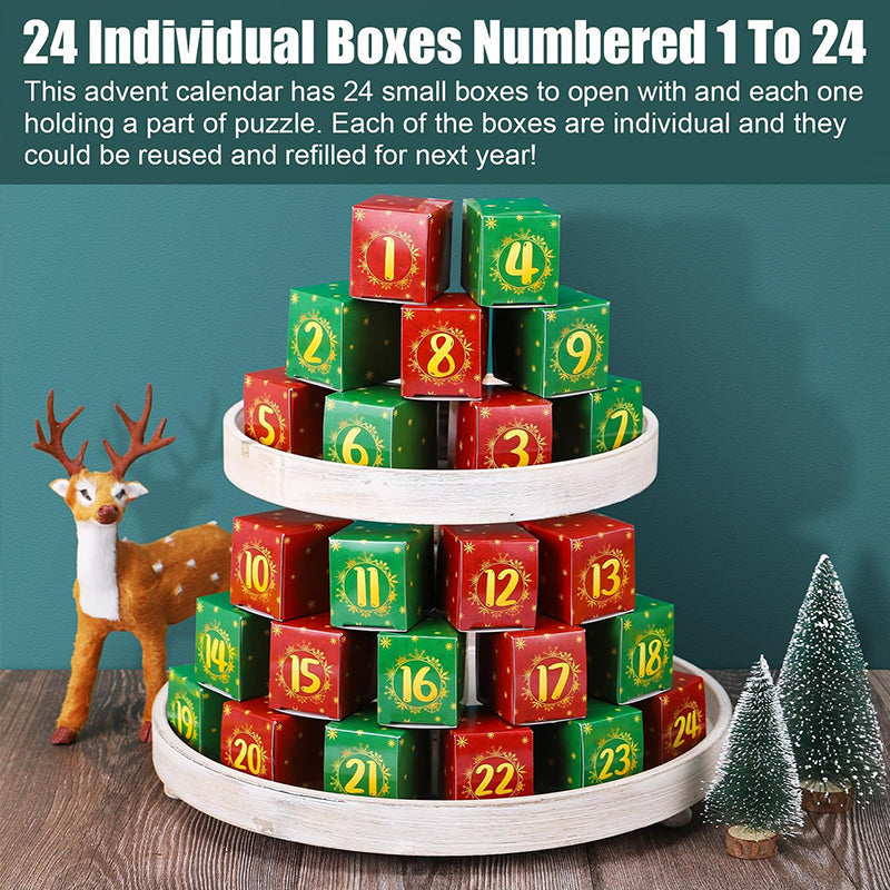 skorter | Advent Calendar Christmas Puzzle Blind Box 24 Pieces 1000 Pieces