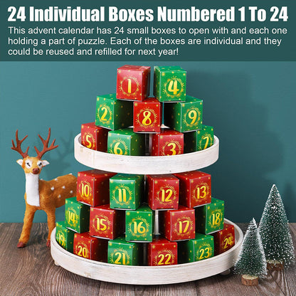 skorter | Advent Calendar Christmas Puzzle Blind Box 24 Pieces 1000 Pieces