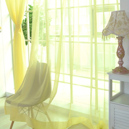 Skorter | 2 pcs Flower Voile Curtains - 200cm x 100cm Sheer Window Panels with Eyelets, Lightweight & Washable