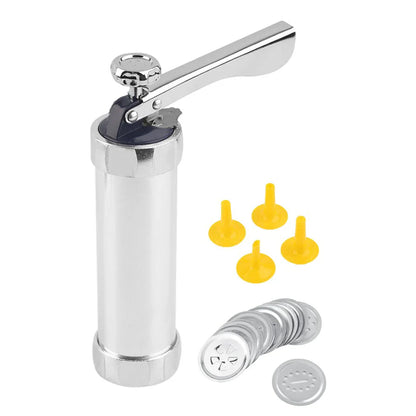 Skorter | Cookie press made of stainless steel with attachments for creative cookies and pastries