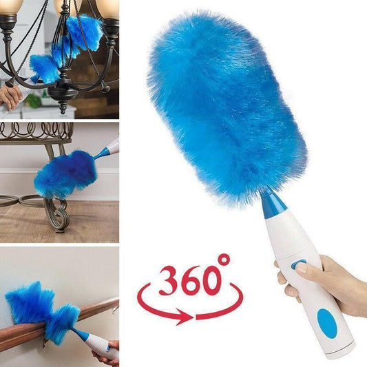Skorter | 360° rotating electric spin duster motorized dust cloth with 2 brushes