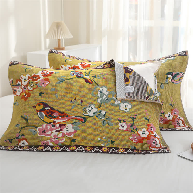 Skorter | Cotton Gauze Pastoral Style Pillow Towel(2PCS)