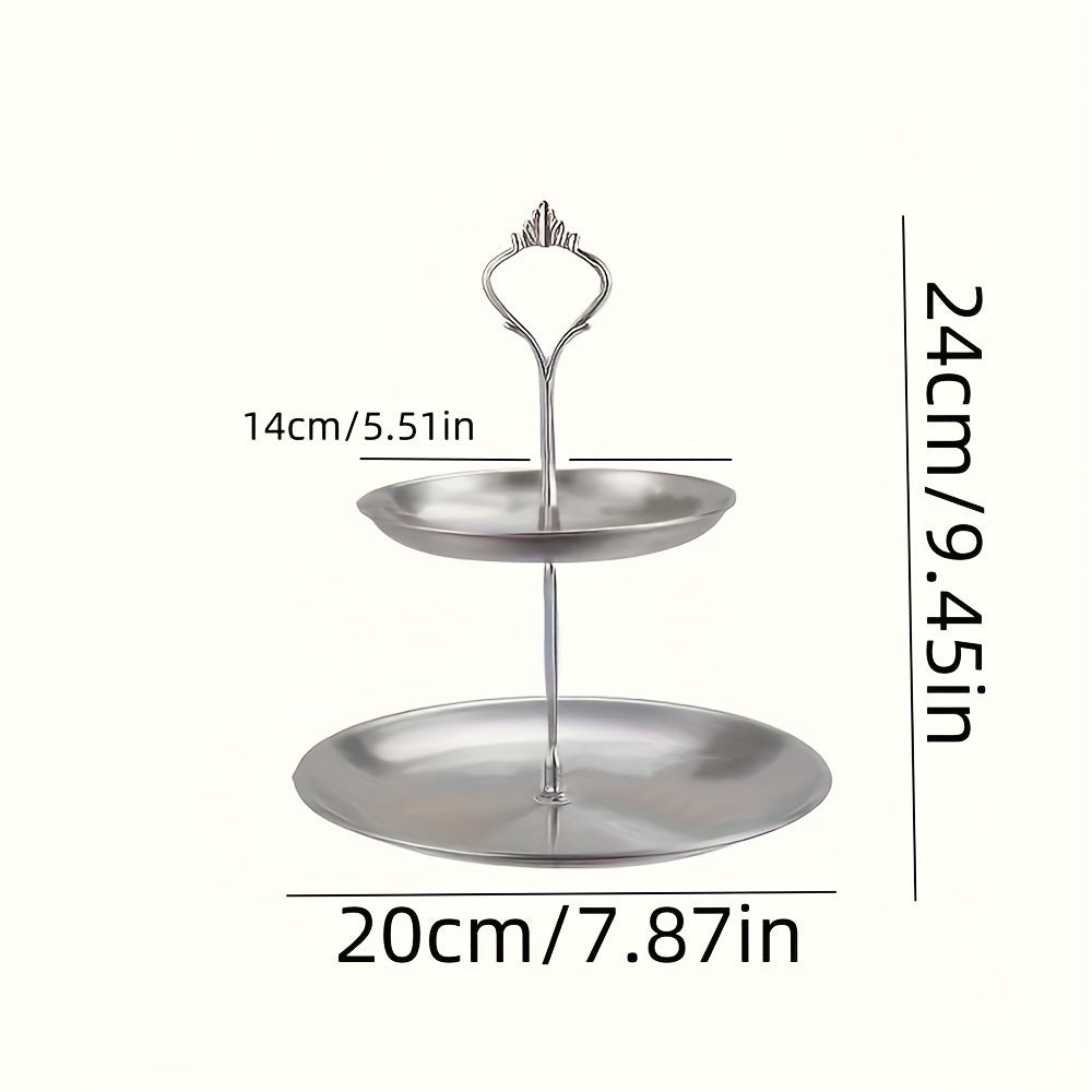 Skorter | SteelTower - 3-layer stainless steel cake stand | Serving platter for desserts and fruits