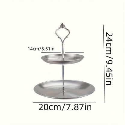 Skorter | SteelTower - 3-layer stainless steel cake stand | Serving platter for desserts and fruits
