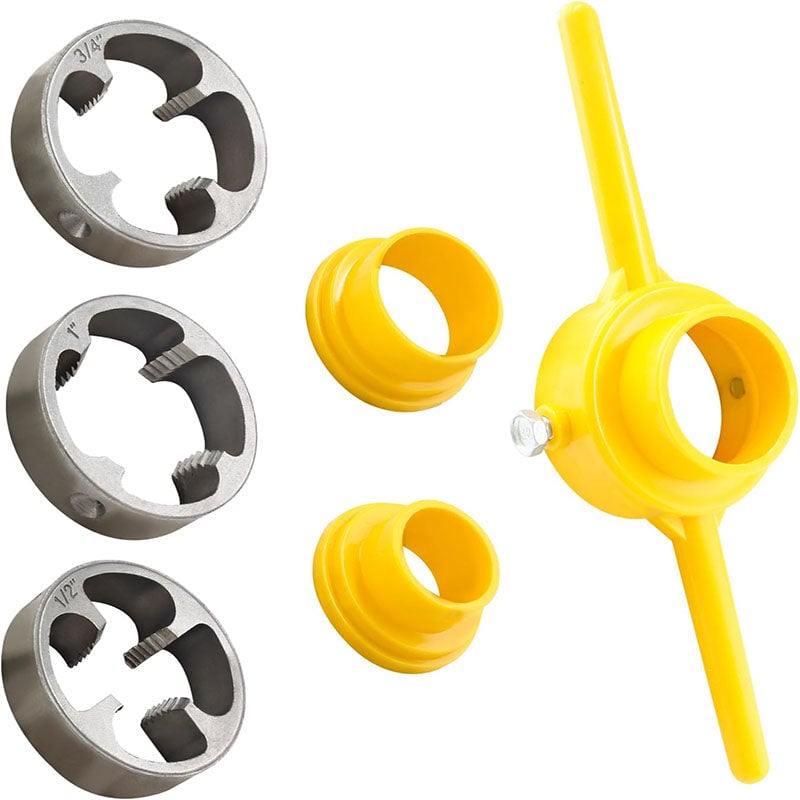 Skorter | 6-Piece Set Of Water Pipe Die Plastic Pipe Die Tap Wrench Set