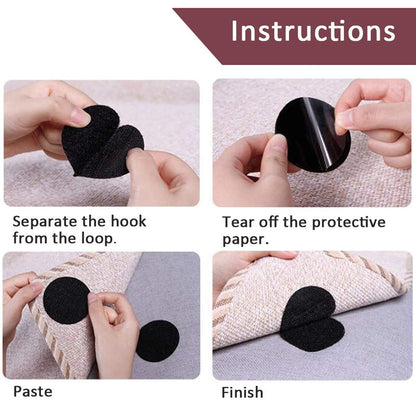 skorter | Double-sided Velcro points Non-slip fixation stickers (5 pairs / set)