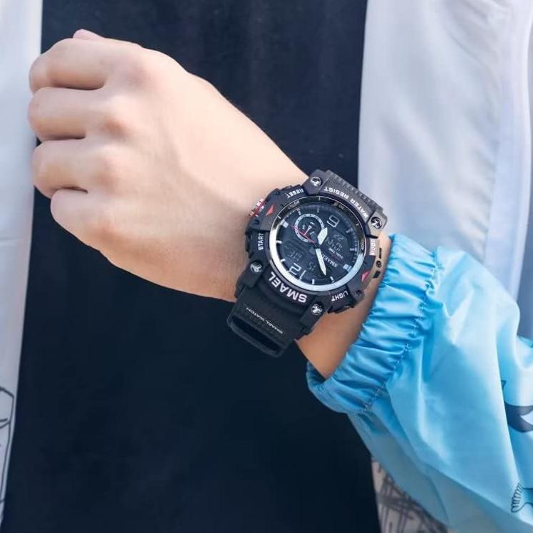 Skorter | Men's waterproof sports wristwatch with date and multifunction LED alarm stopwatch