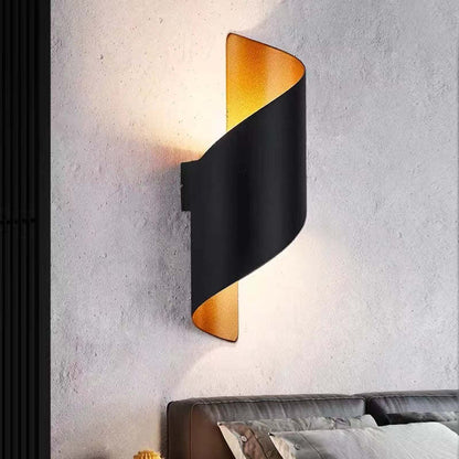 Skorter | Orr Modern LED Wall Lamp, Spiral, Indoor, White/Black, Metal