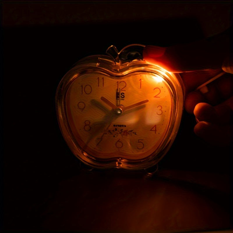 Skorter | CrystalFruit - Elegant Apple-Shaped Alarm Clock with Night Light
