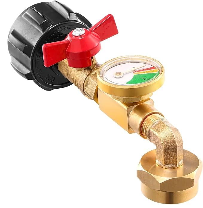 Skorter |  Top-Rated Propane Refill Elbow Adapter with Tank Gauge