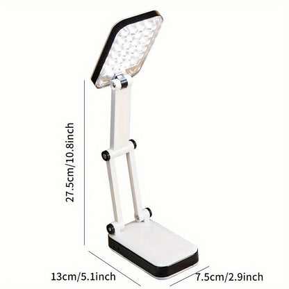 Skorter | BrightFlex - Eye-Protecting LED Table Lamp with Folding Swing Arm, Battery and USB Dual Power Supply