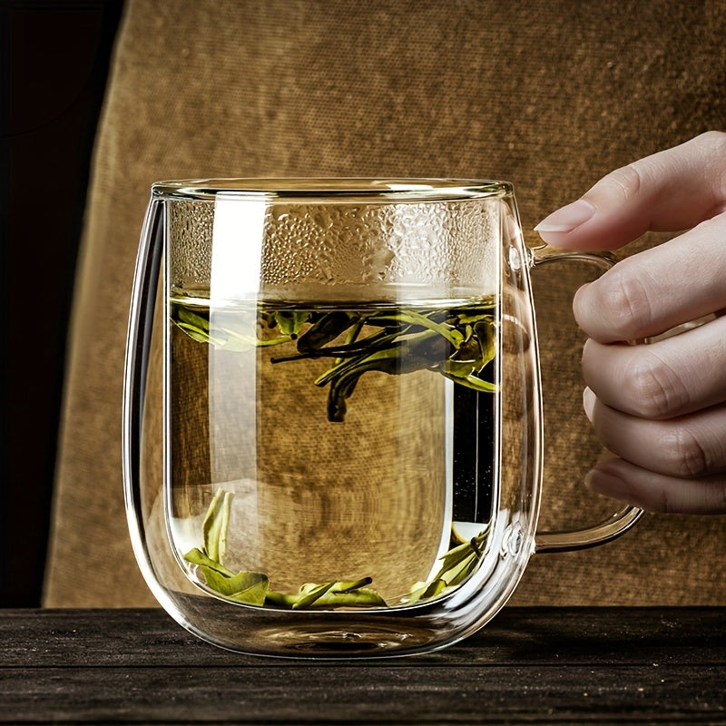 Skorter | ThermoSip Double-walled Glass Mug – Borosilicate Glass, Heat Resistant & Elegant