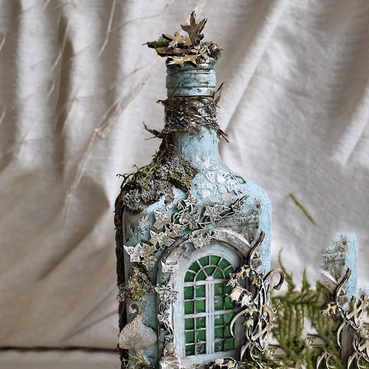 Skorter | Altered Art Bottle - Mystical forest stories