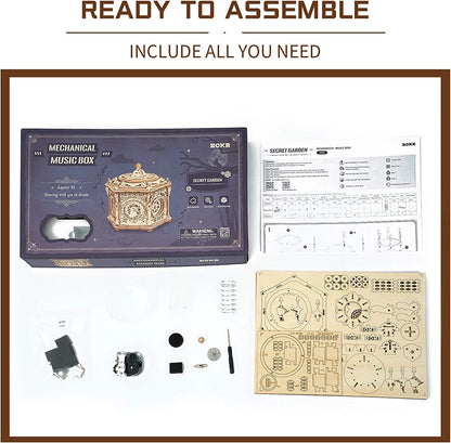 Skorter | DIY Mechanical Music Box Kit 3D Wooden Puzzle Box