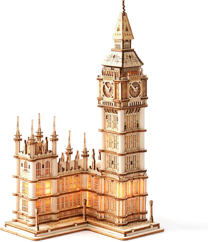 Skørter | 3D puzzle for adults Wooden craft set for teenagers DIY building model set with LED lights