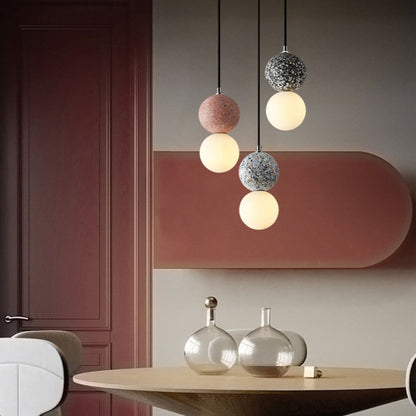 Skorter | Aurora Small Modern LED Ceiling Lamps - Black and White Glass for Dining Table