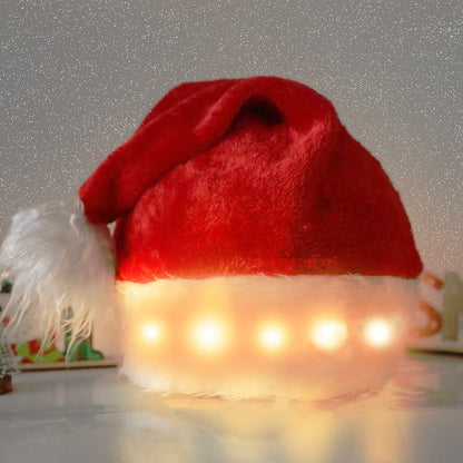 Skorter | Illuminated Christmas Hat with LED Lights – Soft Plush Santa Hat with Color Lights