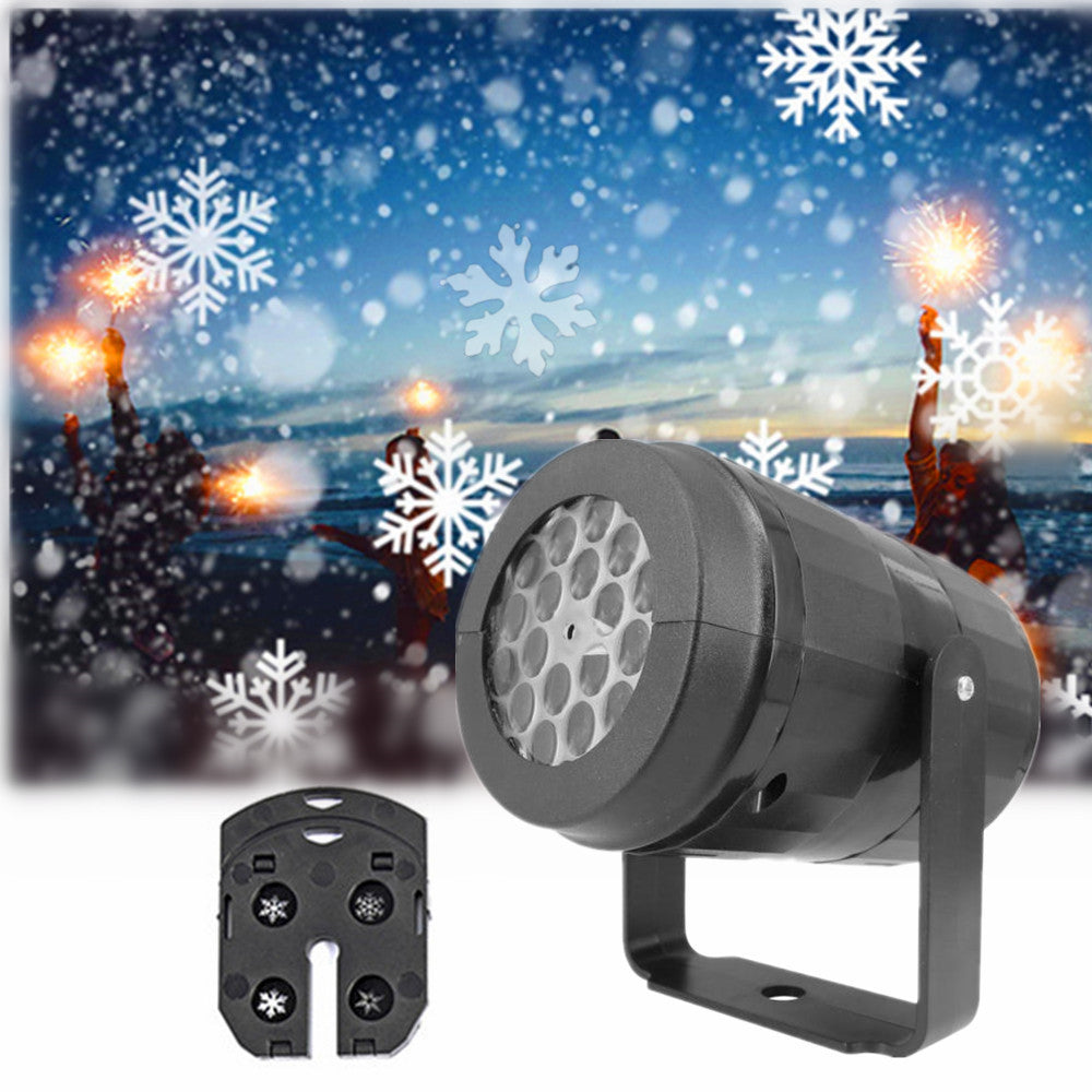 Skorter | LED Christmas Projector Snowflake Light Show – Waterproof Outdoor Lamp with 16 Patterns
