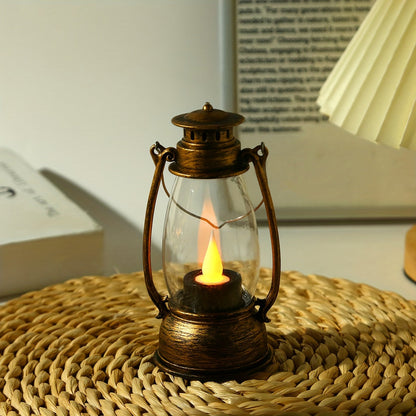 Skorter | NostalgicLight - Charming LED Kerosene Style Lamp with Batteries, Nostalgic Yellow Flame