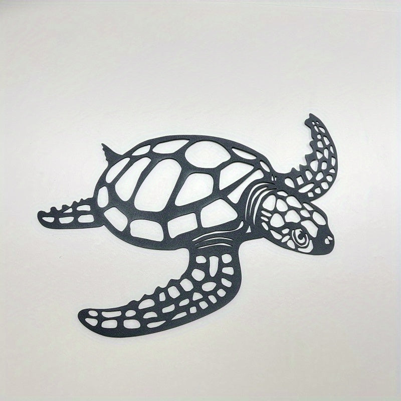 Skorter | 1 pcs Metallic Sea Turtle Wall Art - Handmade Coastal Charm for Indoor Living Room Decor - Nautical Beach Theme Artistic Accent