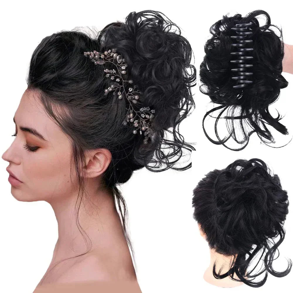 Skorter | Curly Hair Bun – Clip-in Hair Piece with Volume and Natural Look