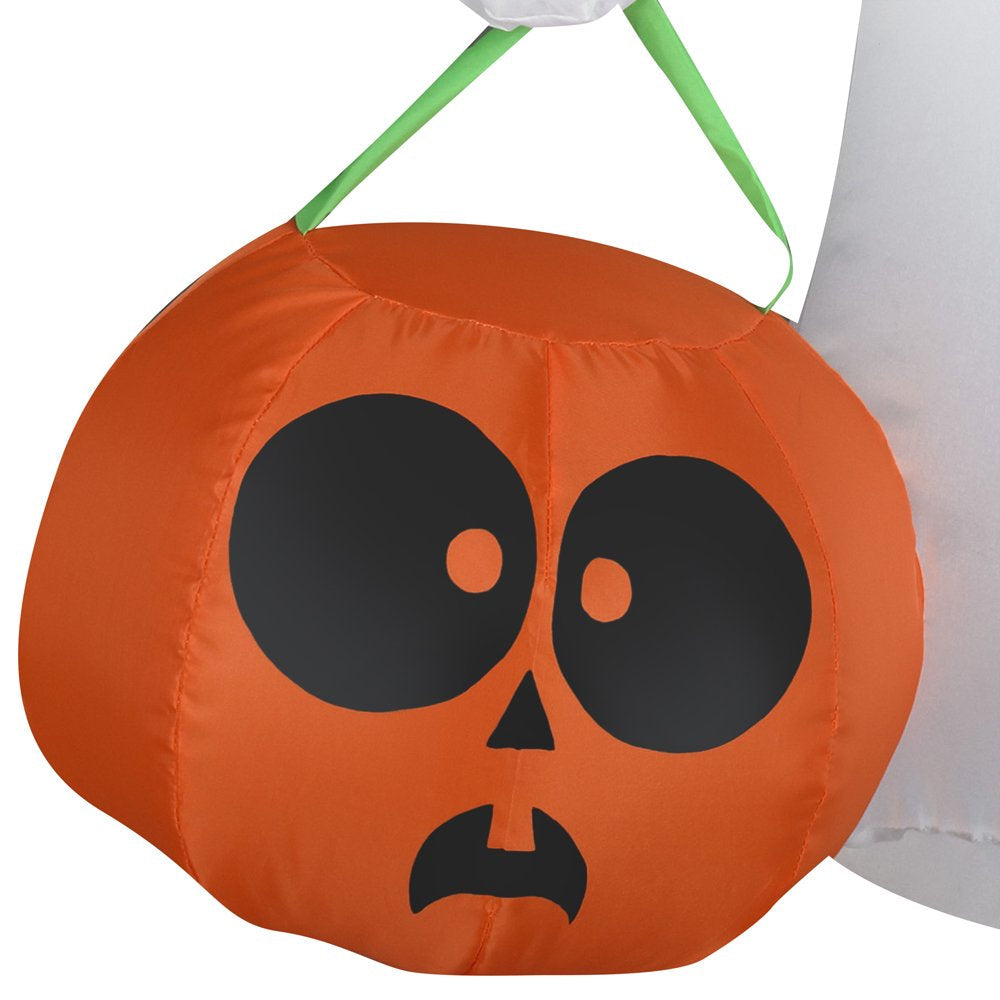 Skorter | Air-filled Inflatables 3.5FT High Halloween Inflatable Cute Ghost with Witch Hat