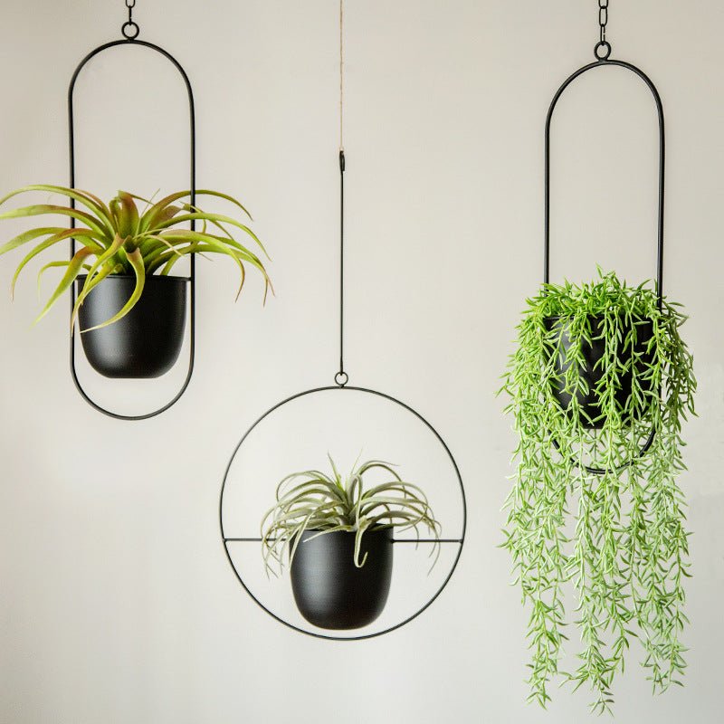 Skorter | DecoBloom Hanging Planter – Elegant Indoor & Outdoor Metal Plant Pot with Chain