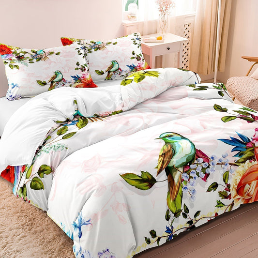 Skorter | FlightBloom - Luxurious Floral and Bird Bedding