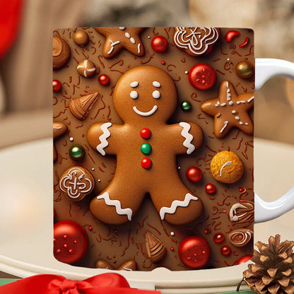 skorter | 3d Christmas Gingerbread Man Ceramic Coffee Mug