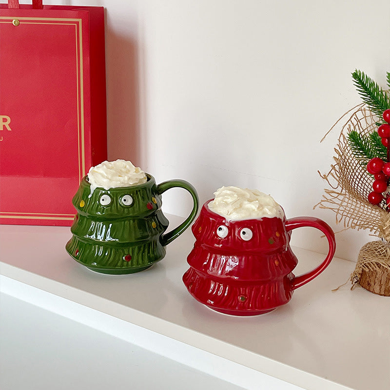 skorter | Creative Large Eyes Christmas Tree Mug