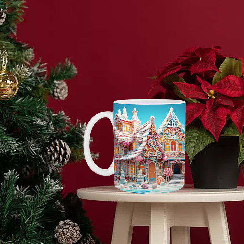 skorter | 3d Christmas Gingerbread Man Ceramic Coffee Mug