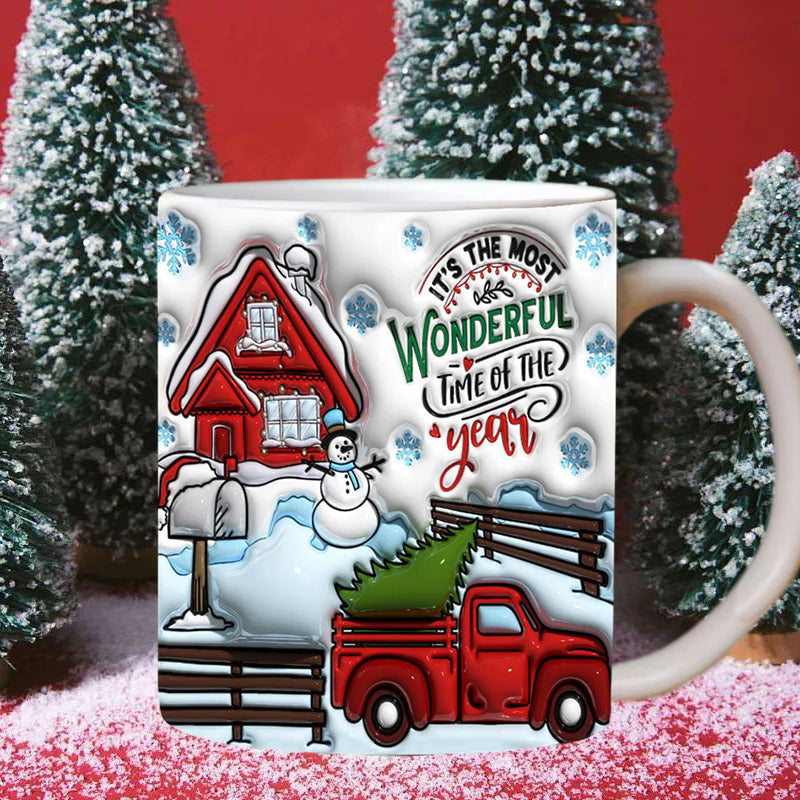 skorter | 3d Christmas Gingerbread Man Ceramic Coffee Mug