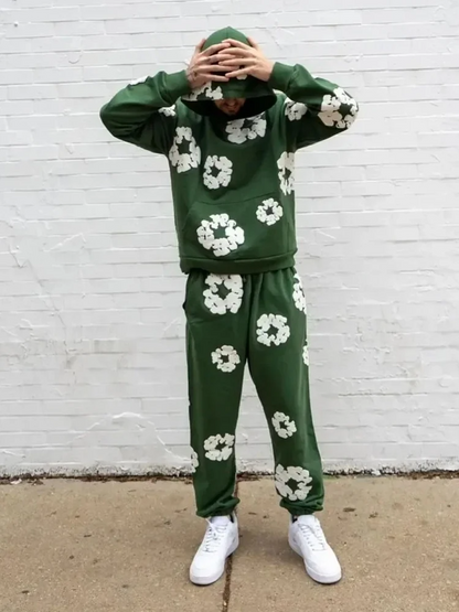 Skorter | Tracksuit - Flowered Hoodie