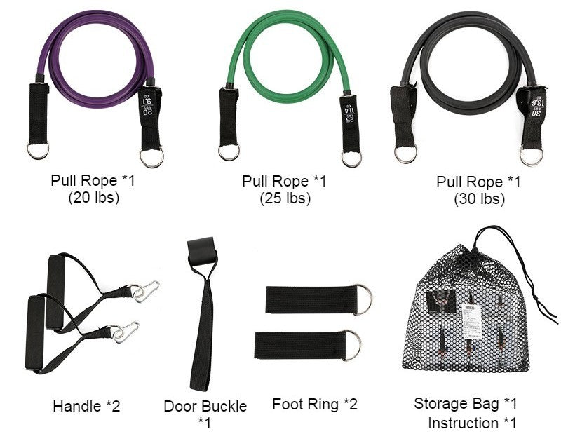 Skorter | Multifunction Home Latex Fitness Pull Rope, Portable Exercise Equipment Tensile Elastic Resistance Band