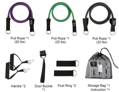 Skorter | Multifunction Home Latex Fitness Pull Rope, Portable Exercise Equipment Tensile Elastic Resistance Band