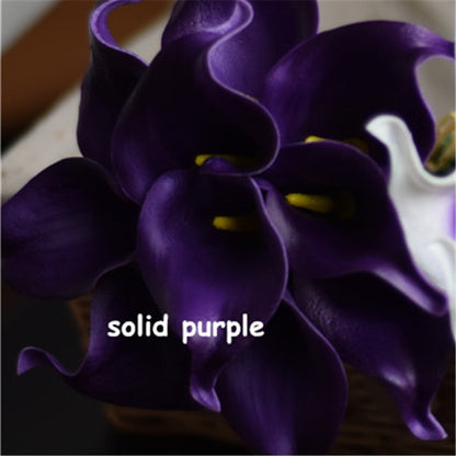 Skorter | 10 marine blue Calla lily PU Real Touch flowers wedding decoration bouquets table decoration artificial flowers home decor