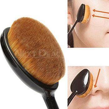 Skorter | 10 Pcs Professional Oval Makeup Brush Set - Designed for Your Curved Face