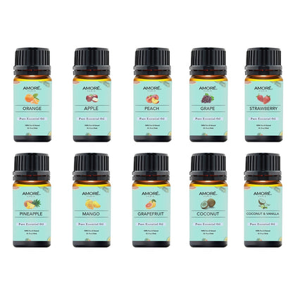 Skorter | 10-Pack: Fruity Scent Premium Aromatherapy Diffuser Oils Set For Candle & Soap Making