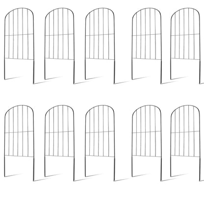 Skorter | 10 pieces: Decorative garden fence stainless steel wire curved fence