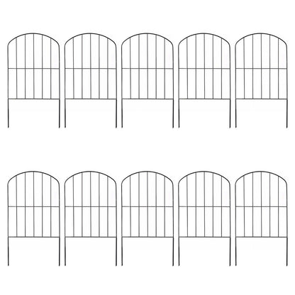 Skorter | 10 pieces: Decorative garden fence stainless steel wire curved fence