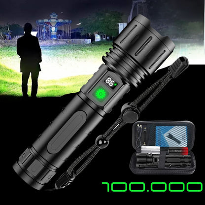 Skorter | 100000 Lumen Tactical Flashlight | World's Brightest High-Powered Torch