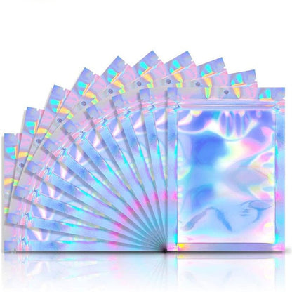 Skorter | 100-Pack: Resealable holographic foil bags