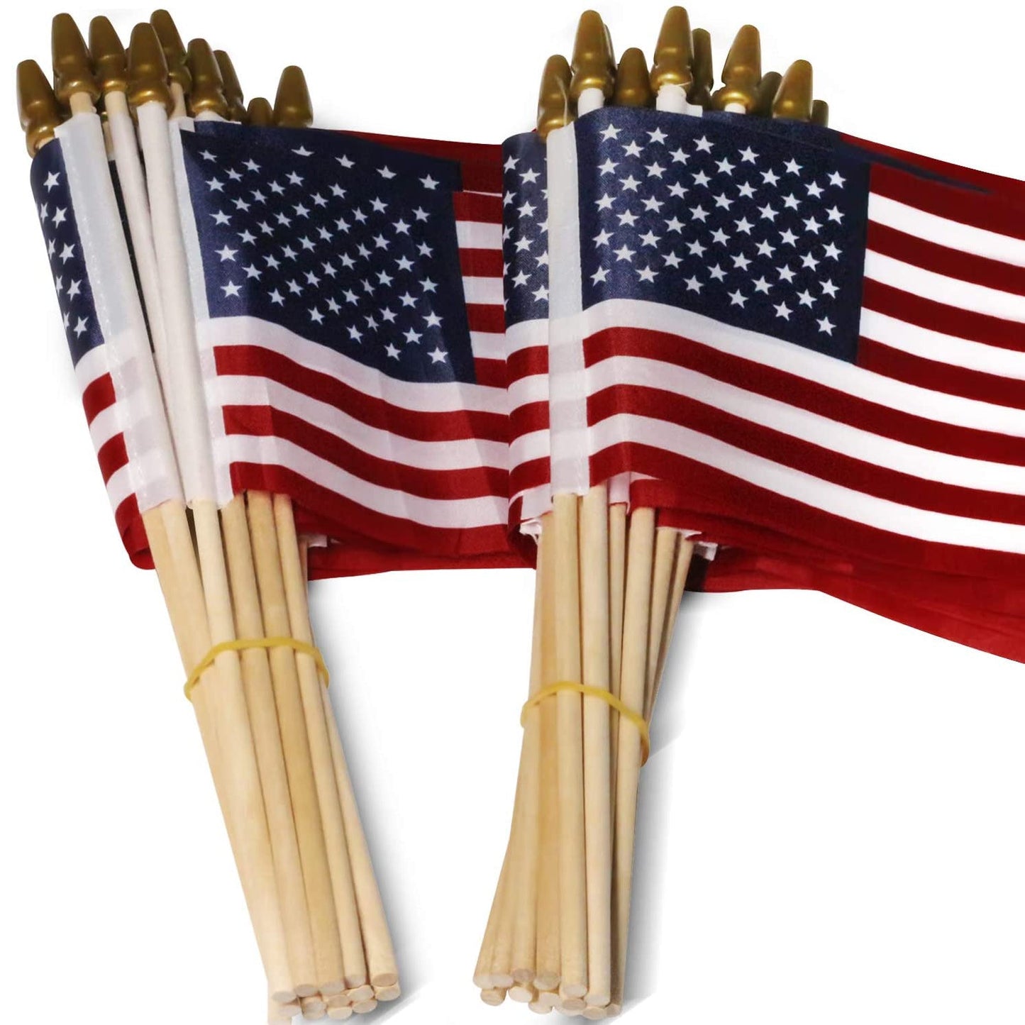 Skorter | 100-Pack: USA 4x6 in wooden stick flag