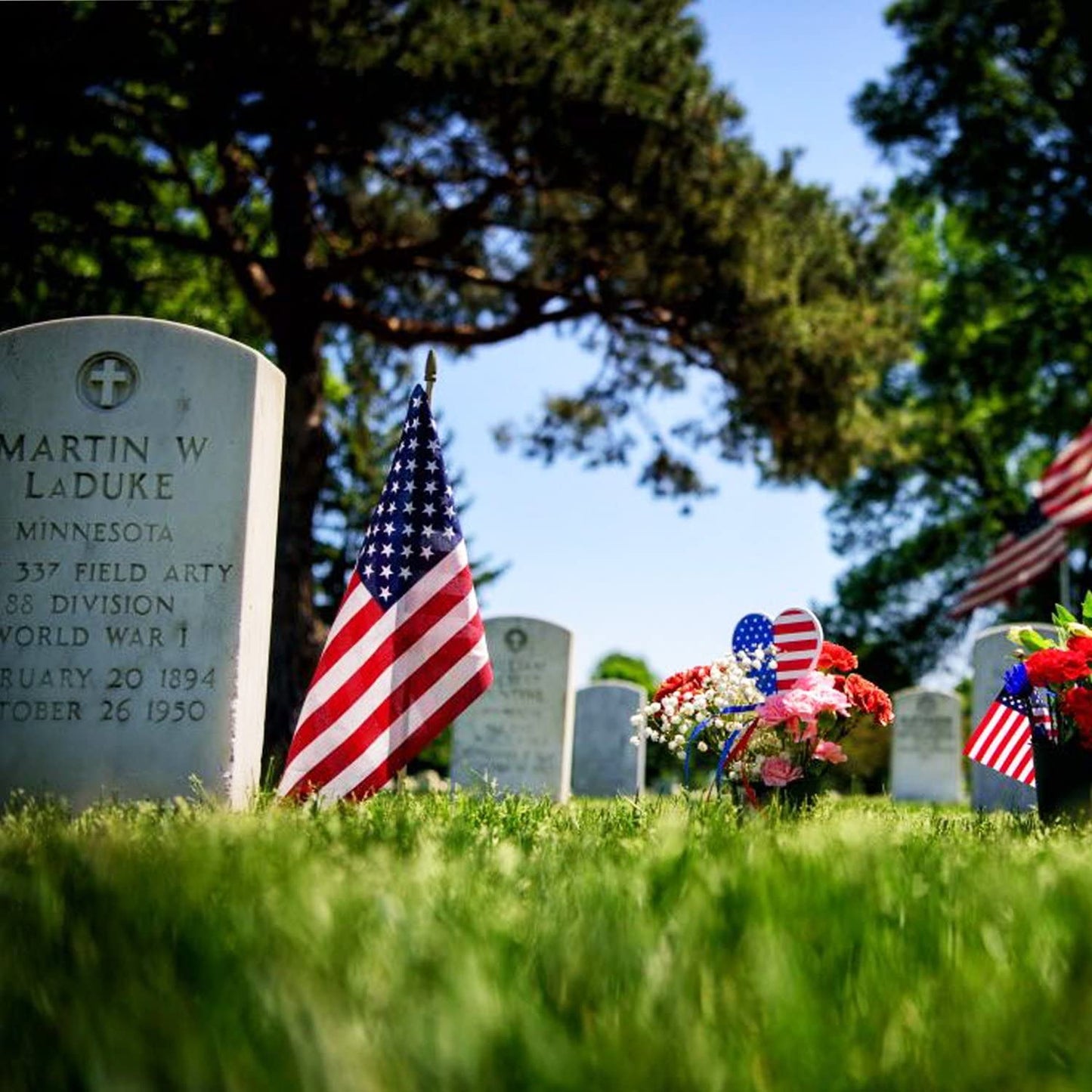 Skorter | 100-Pack: USA 4x6 in wooden stick flag