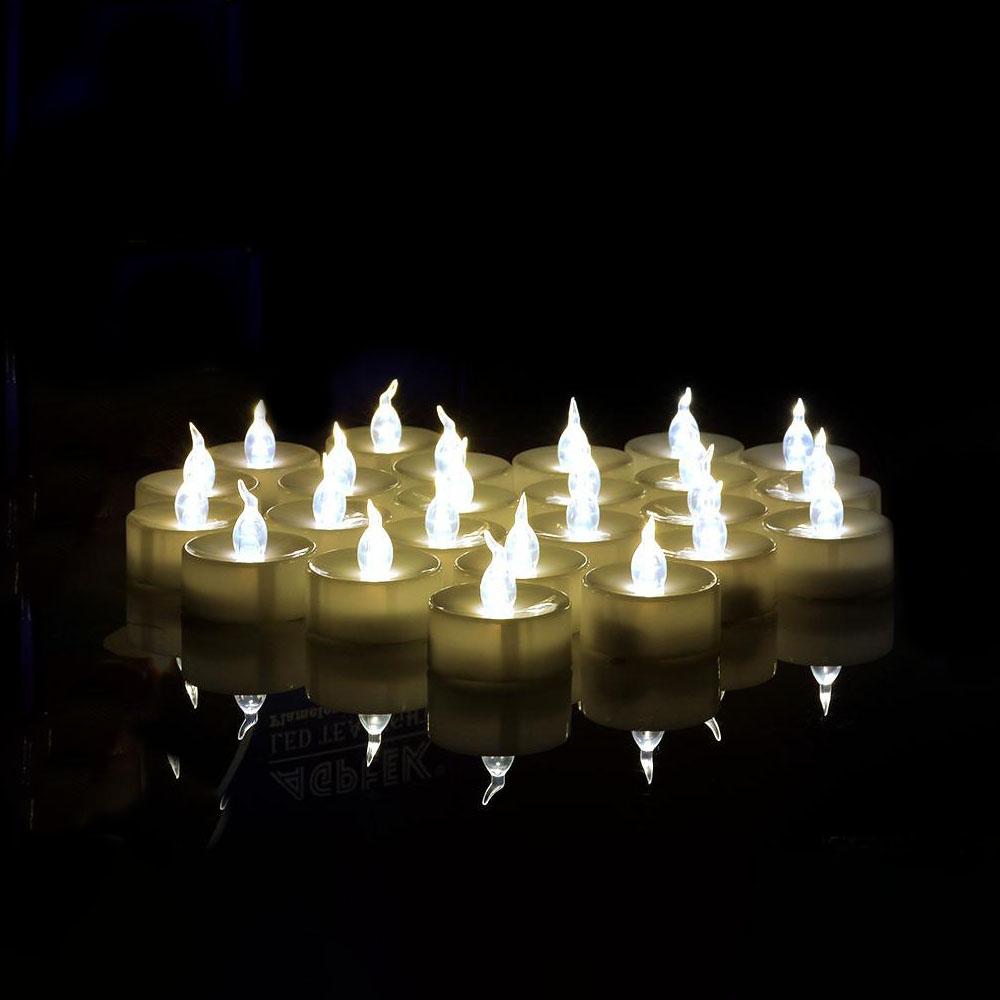 Skorter | 100-Piece: White LED Candles Tea Light