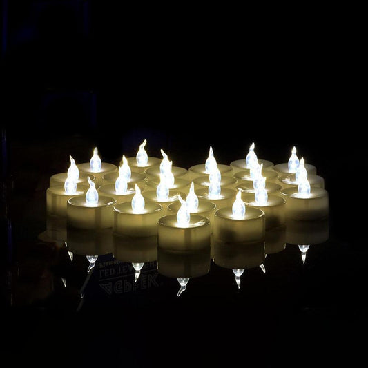 Skorter | 100-Piece: White LED Candles Tea Light