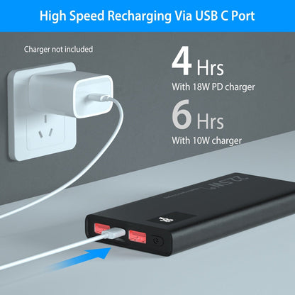 Skorter | 10000mAh Power Bank Portable Charger External Battery Pack